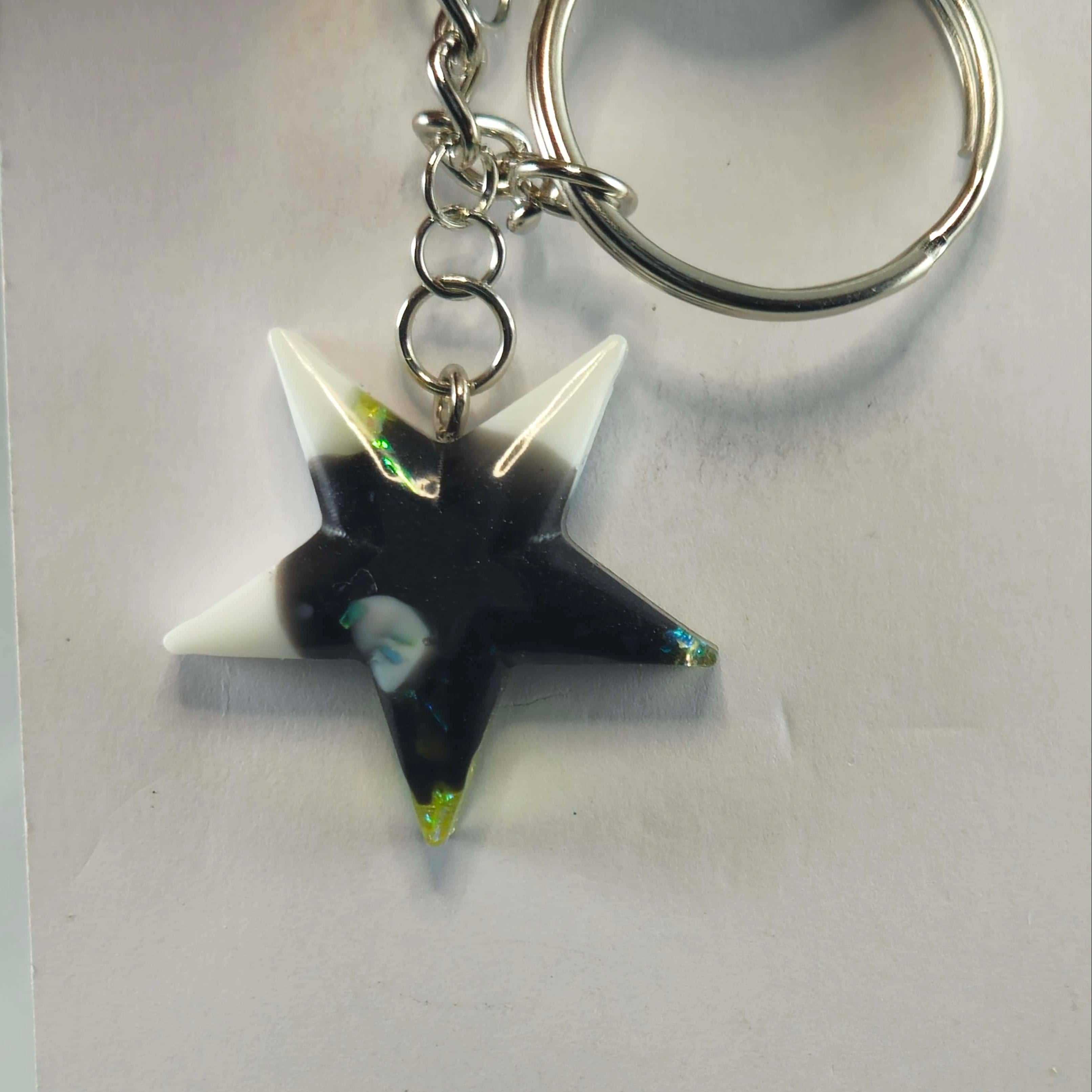 Star-shaped Miner's Galore Aquarius Keychain for astrology enthusiasts
